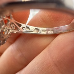 Chuck Clemency Ring Orange Gemstone Sterling Silver STS 8.25 Cluster QVC 925