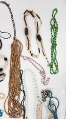 Lot of Vintage Beaded Necklace Assorted Colors Styles Pearls Chains