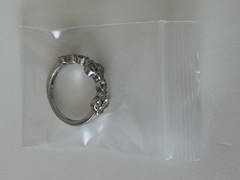 Vintage Sterling Silver CZ925 Girls Clear Rhinestone Vietnam Ring Size 7.5