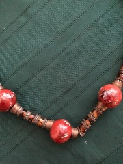 VINTAGE 24 INCH GLASS BEAD NECKLACE