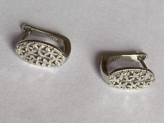 Vintage Earrings 925 Sterling Silver Weight 3.1g Rh plated Ukrainian jewelry Art