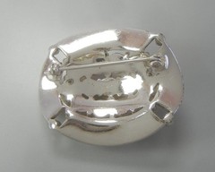 Signed Jomaz Brooch Genuine Cultured Pearls Baguette Rhinestones Rhodium Plate
