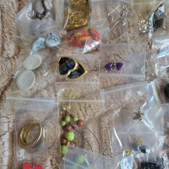 HUGE lot 126 Pairs Earrings Silver & Gold Tone Dangle Studs Hoops ALL WEARABLE