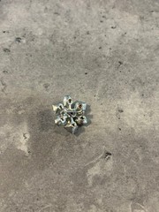Vintage lot of 2 Rhinestone Flower Brooch Silver Tone Floral