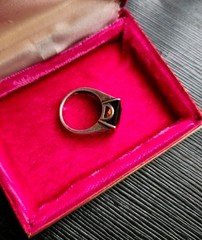 Vintage 90’s Modernist Smoky Quartz & Sterling Silver Ring Size 6