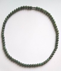 Jade AAA necklace 74 pieces 5 mm beads 23 inch long Dark green jasper jewelry US