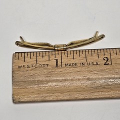 Vintage Heraldic Gold Tone Collar Bar Pin Tension Clip – Mid Century Traditional