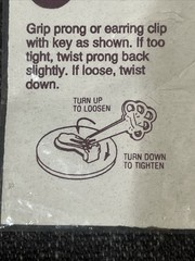 Premier Designs Clip Key Comfort Key Adjusts Tension Earrings Original Packaging