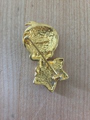 Tweety Bird Warner Bros Yellow Enamel Crystal Star Brooch