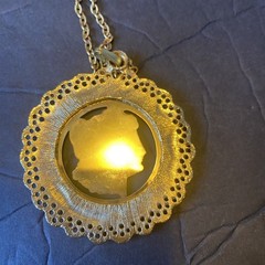 Vintage 1880 E.PLUR.L.BUS.UNUM By Crown Jewel Man Made Diamonds Necklace Pendant