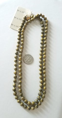 Vintage Marbled Enamel Metal Bead Necklace “Oops a Daisy”