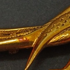 Vintage Sculptural Running Bird Brooch Gold Tone Statement Figural Jewelry Bold