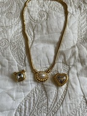 Joan Rivers Classic Collection 3-1 Interchangeable Pendant Gold Tone Necklace