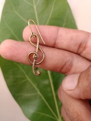 vintage brass earrings