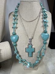 Vintage & Modern Estate 22 Pc Turquoise Inspired Jewelry Lot-All Wearable
