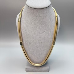 Park Lane Vintage Boxed Snake Chain Station Necklace 24″ Chic Heavy Oversized
