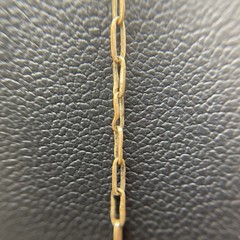 Antique Rolled Gold Paperclip Chain Necklace 17.25” 1.4mm