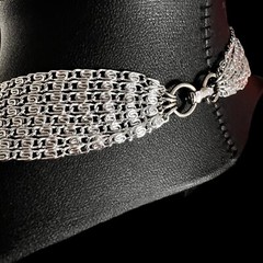 VINTAGE SARAH COVENTRY Women’s Choker 8 Strand Silver Tone Aluminum 15 in