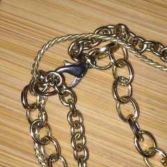 Vintage Gold Tone Lariat Y Necklace Long Chain Tassel Knot Pendant Art Deco