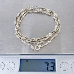 Vintage Italy Sterling Silver 925 Serpentine Link Chain Necklace 24″