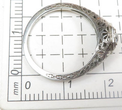 Antique Art Deco 1920’s European Diamond Engagement Rg 18KW Sz 6.25 UK-M EGL USA