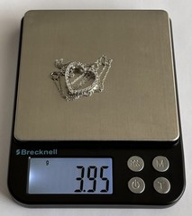 Sterling Silver Open Heart CZ Slide Pendant Cable Chain 18” Necklace 925 Ladies