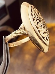 USSR Vintage Original Solid Rose Gold Ring 583 14K 1980th #7948