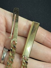 Vintage Signed Speidel Identity ID Bracelet Gold-Tone Name Engraved Kelly