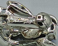 Vintage Francois Bracelet & Clip Earrings Set Silver Tone Blue Iridescent Stones