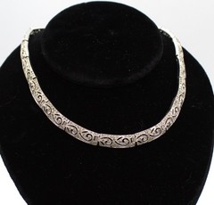 Panetta 1940s Cutout Scroll Rhinestone Necklace Clip Earring Set; Book Reference