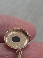 Vintage 18k Rose Gold Dark Blue Stones I.4gr