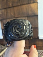 Aunt Elza’s Jet Antique Bracelet Strega Magical Fortune Teller Heirloom