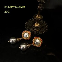 Vintage Long Pearl Necklace Tassel Pendant Statement Jewelry Baroque Style