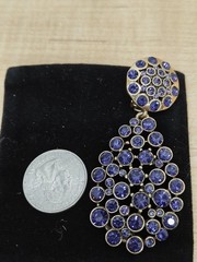 Oscar de La Renta Gold-Tone Crystal Drop Earrings