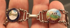 Sterling Enamel Bahamas Bracelet Vintage AMCO