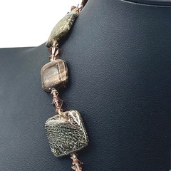 GREEN ONYX CROSS MEDALLION Necklace 86g Sterling Silver ABs Striking ~ Must C!