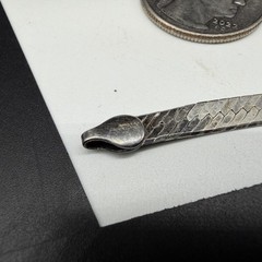 Nice Vintage Italy Sterling Silver Herringbone 5.2mm Chain 7.25″ Bracelet 6.8g