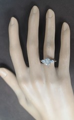 Vintage Platinum Engagement Ring 2.03CT.Natural Round Shape Diamond Circ 1950’s