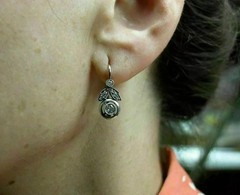 Art Deco Lab Created Diamond Woman’s Party Wear Fancy Earring 14K Yellow Gold FN
