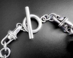 30g Sterling Silver Vtg Chunky Heavy Unusual Bar Link Modernist Bracelet