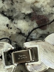 Napier Pat Signed Silver Necklace 16 In Broken As Is As Pictured