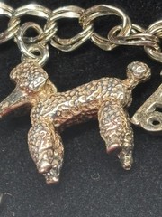 Vintage 1990 Sterling Silver Nostalgic Barbie Charm Bracelet w/box COA