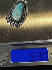 Vintage Unsigned Native American Turquoise Vintage 925 Sterling Silver Pendant