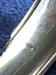 Vtg Modernist Concave Sterling Silver 925 Cuff Bracelet, 6.25 in