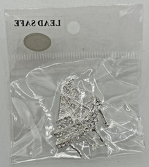 Silver Tone Rhinestone Detail Piano Pin Brooch Fashion Jewlery SKU PB89