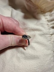 Can’t Find Markings Silver In Appearance Vintage Antique Ring Blue Stone/Pink
