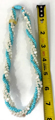 Vintage Avon Turquoise Like Beads, Faux Pearl Necklace 18″ Made for Japan Only