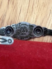 Vtg Nickel Silver~Bell~Childs Turquoise Bracelet~5.7 Gms