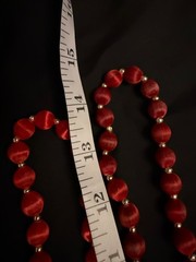 vintage satin thread-wrapped beaded necklaces lot of 2