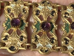 Antique Austro-Hungarian Jeweled Enamel Belt – Renaissance Revival 19thC